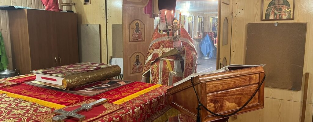 В день отдания праздника Пасхи настоятель храма совершил Божественную литургию Пасхальным чином в храме д. Бахмутово